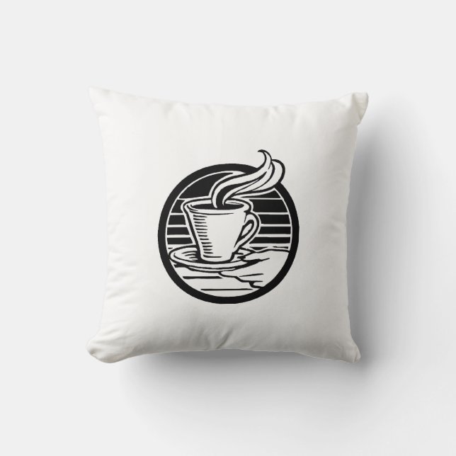 Coffee Cup Pillow-Customisable Cushion (Front)