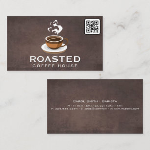 Coffee Cup   QR Code Business Card