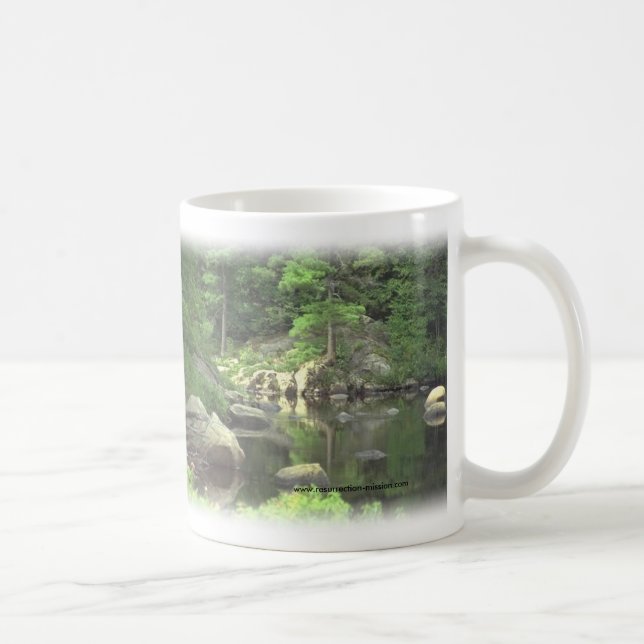 Coffee cup~~ Rocky lake scene Coffee Mug (Right)
