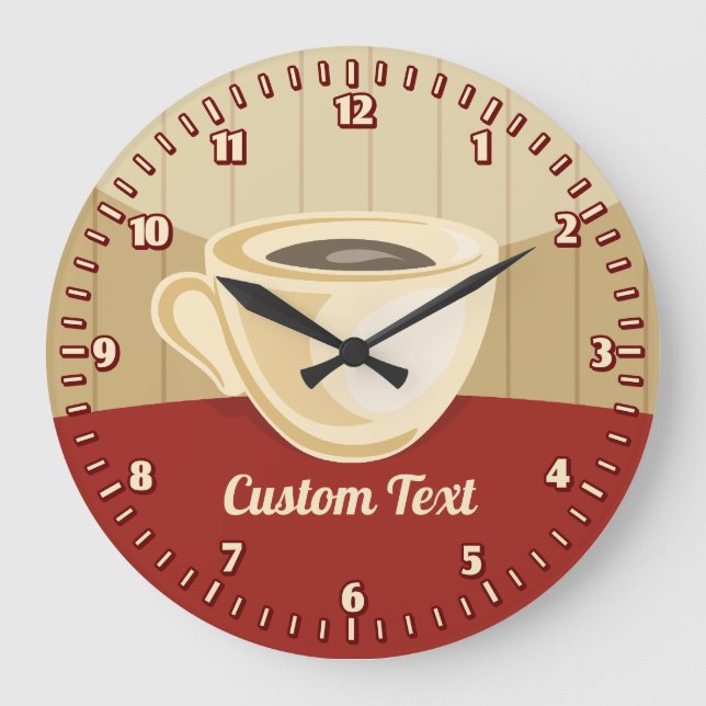 Coffee Cup Round Clock (Front)