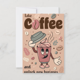 Coffee Cup RSVP Card