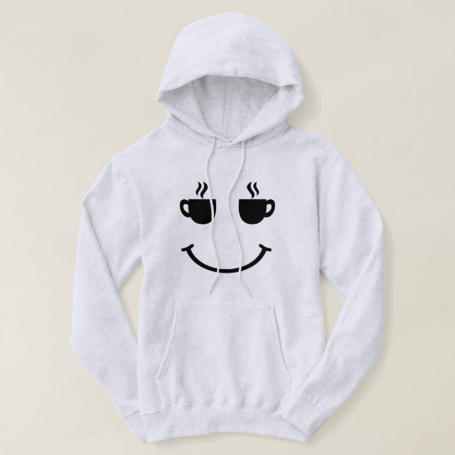 Coffee Cup Smile Hoodie (Design Front)