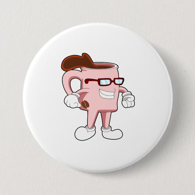 Coffee cup with Coffee 7.5 Cm Round Badge (Front)