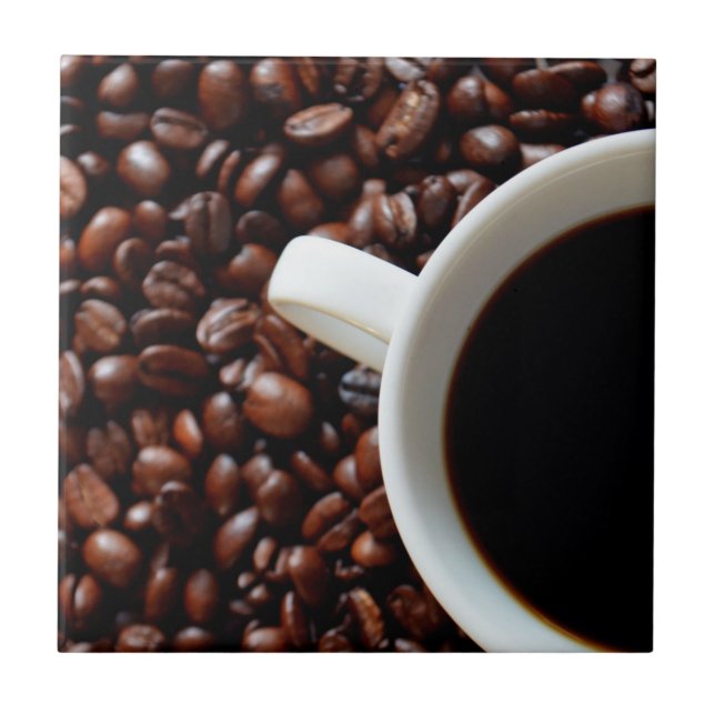 Coffee Cup with Coffee, Coffee Beans Tile (Front)