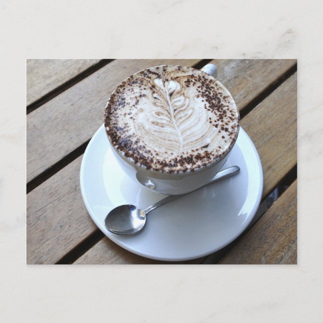 Coffee cup with cream postcard (Front)