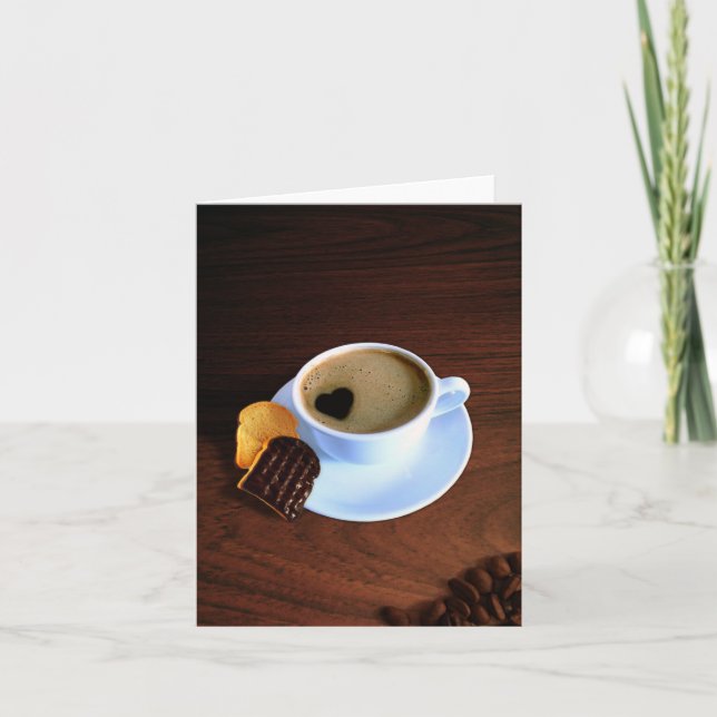 Coffee Cup with Heart Shaped Foam Card (Front)