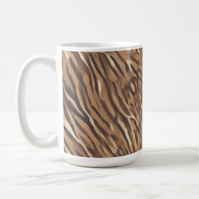 Coffee Cup with Tiger Skin Design (Left)