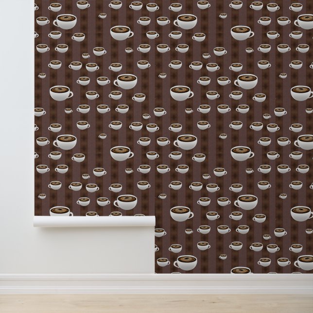Coffee Cups and Stripes Wallpaper (Application)