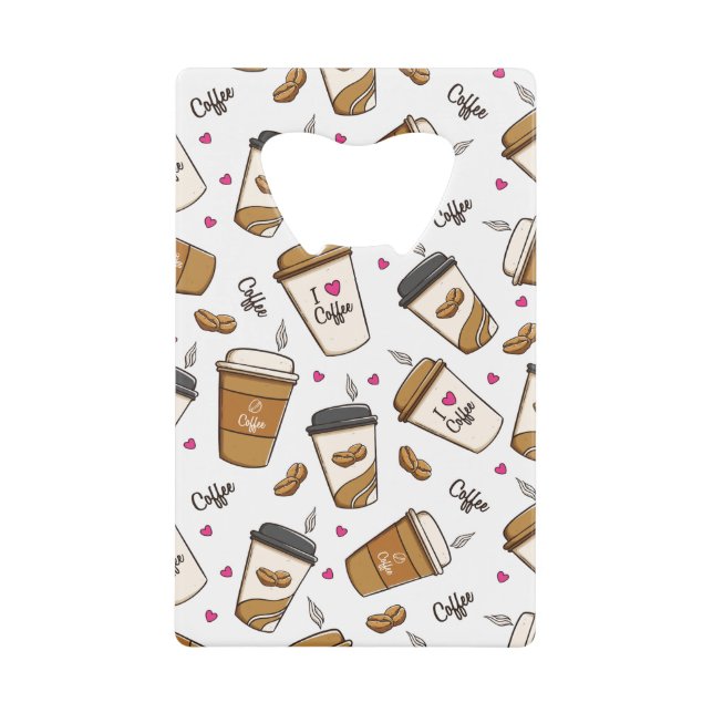 Coffee Cups, Coffee Beans, Coffee Lover, Hearts (Front)