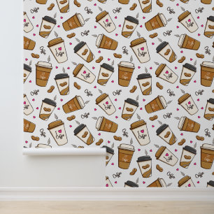 Coffee Cups, Coffee Beans, Coffee Lover, Hearts Wallpaper