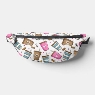 Coffee Cups, Coffee Beans, Hearts, Coffee Lover Bum Bags