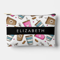 Coffee Cups, Coffee Beans, Hearts, Your Name