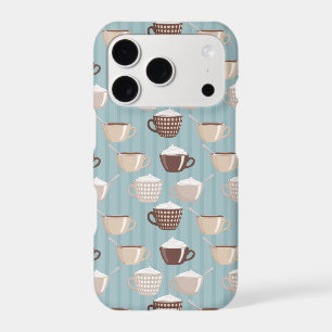 Coffee Cups Cream Blue Vertical Lines Caffeine