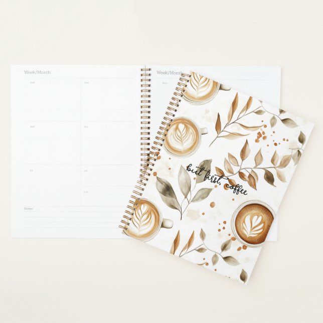 Coffee Cups Leaves Planner (Display)