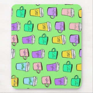 coffee cups mouse pad