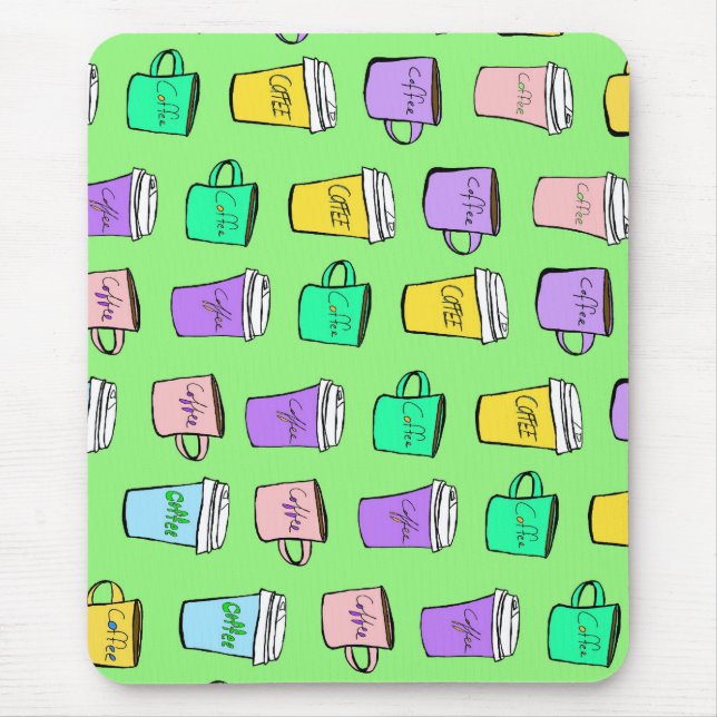 coffee cups mouse pad (Front)