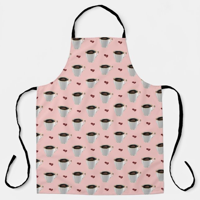 COFFEE CUPS ON PINK APRON (Front)