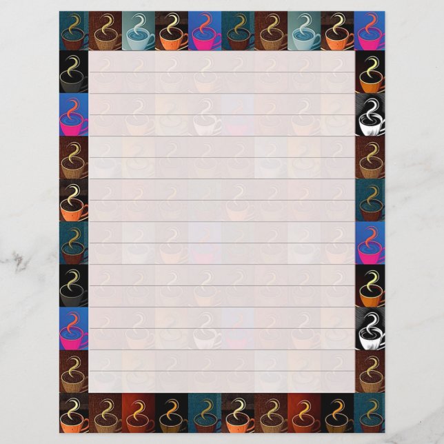 Coffee cups stationery paper (Front)