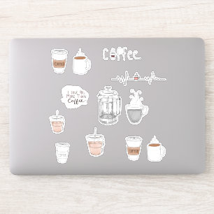 Coffee Cups Sticker Sheet
