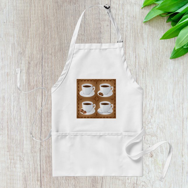 Coffee Cups with Beans and Chocolate Standard Apron (Creator Uploaded)