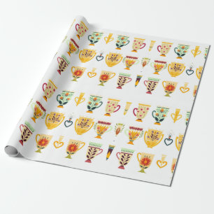 Coffee Cups Wrapping Paper