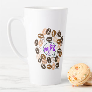 COFFEE & CUSSIN' by Jeff Willis Art Latte Mug