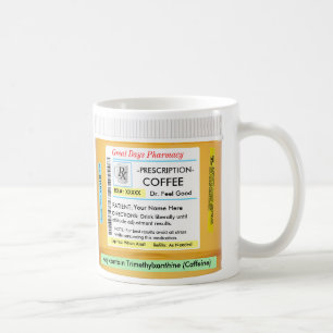 Coffee CustomizeABLEs Prescription RX Mug