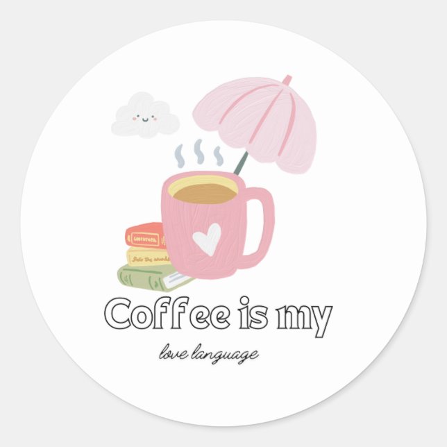 Coffee Cute sticker (Front)