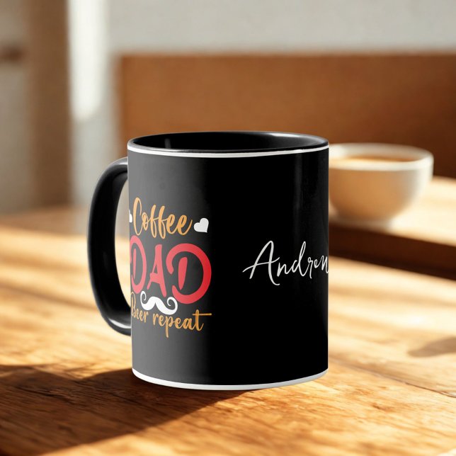 "Coffee Dad" Quote Custom Name Father's Day Mug (Creator Uploaded)