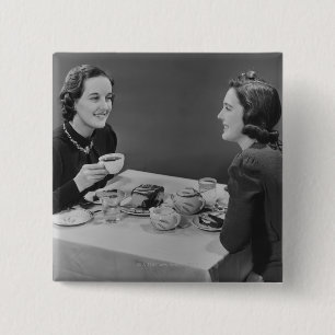 Coffee Date 15 Cm Square Badge