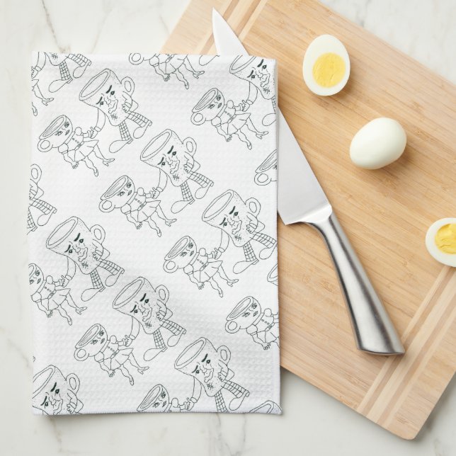 Coffee Date Kitchen Towel (Quarter Fold)