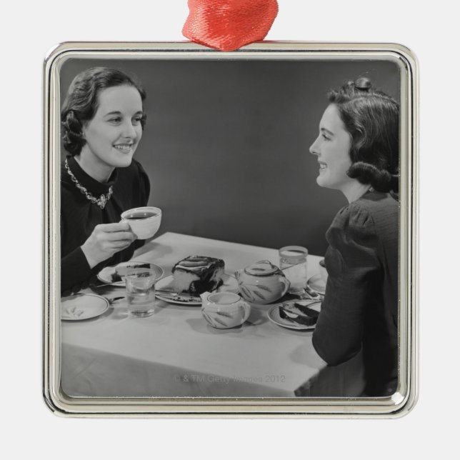 Coffee Date Metal Ornament (Front)