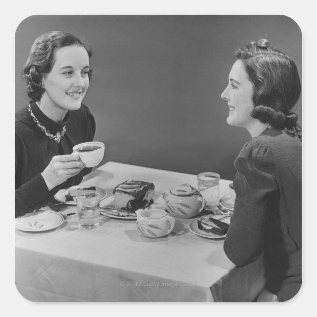 Coffee Date Square Sticker (Front)