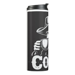 Coffee del Vaquero thermal glass Tumbler