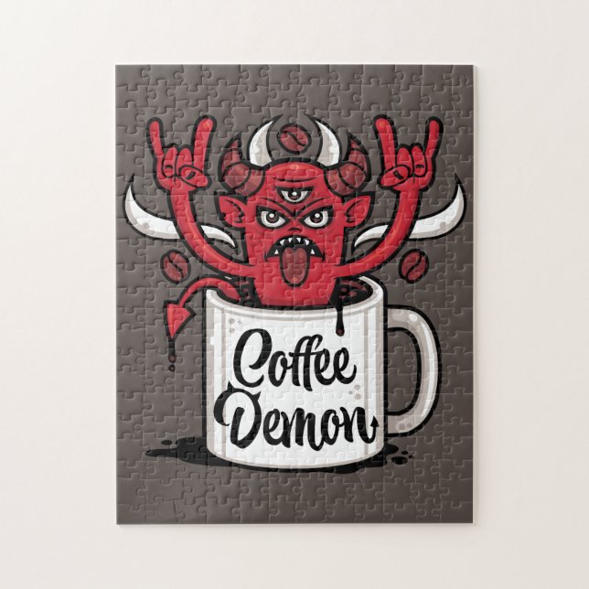 Coffee Demon Jigsaw Puzzle (Vertical)