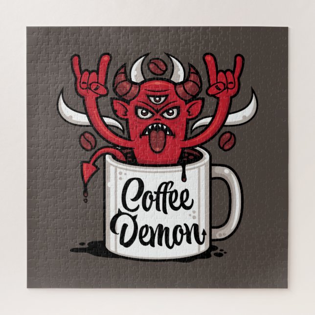 Coffee Demon Jigsaw Puzzle (Vertical)