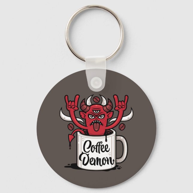 Coffee Demon Key Ring (Front)