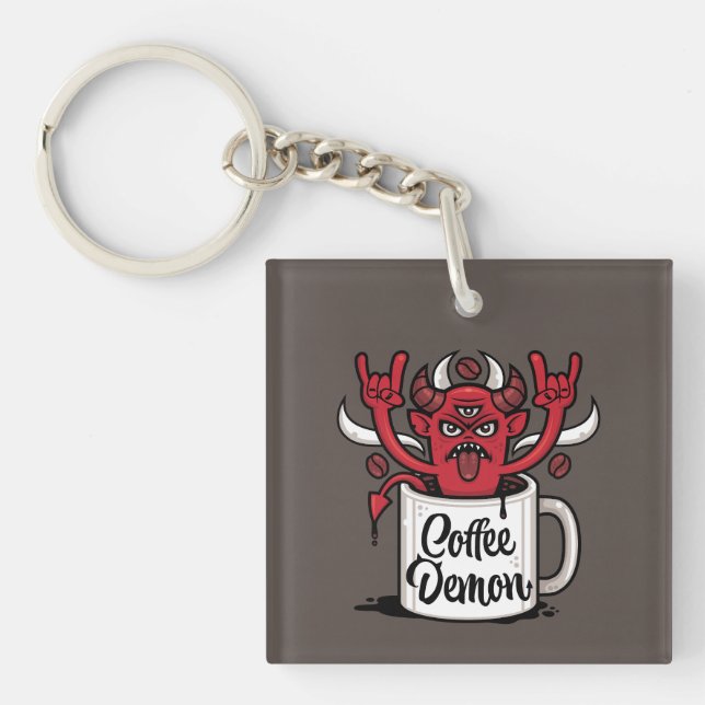 Coffee Demon Key Ring (Front)