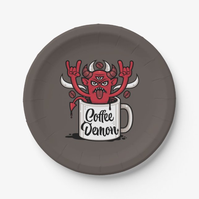 Coffee Demon Paper Plate (Front)