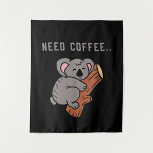 Coffee Design Funny Tapestry