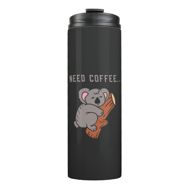 Coffee Design Funny Thermal Tumbler (Front)