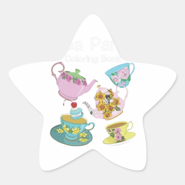 Coffee design star sticker (Front)