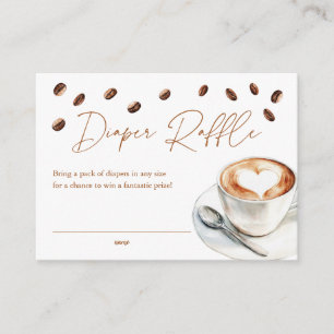 Coffee Diaper Raffle Baby Shower Enclosure Card