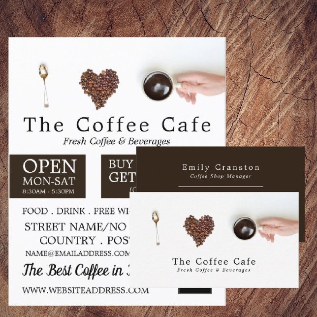 Coffee Display, Barista, Café, Coffeehouse Business Card (Creator Uploaded)