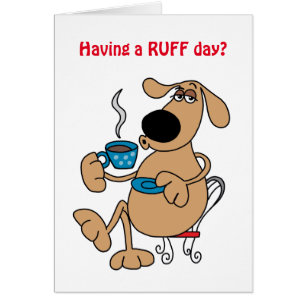 Coffee Dog Greeting Card