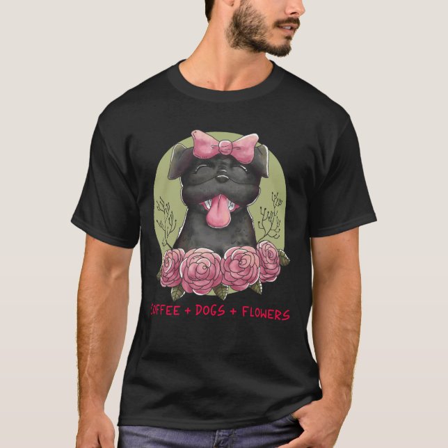 coffee + dogs + flowers T-Shirt (Front)