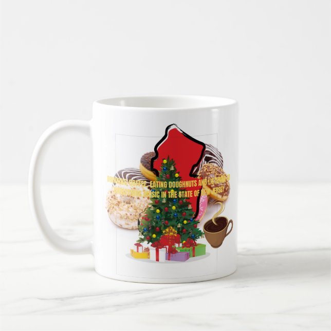 Coffee, Donuts, Christmas Music in New Jersey  Coffee Mug (Left)