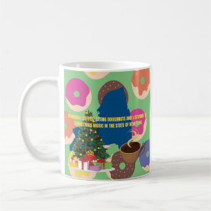 Coffee, Doughnuts and Christmas Music in New York Coffee Mug