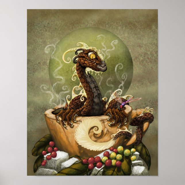 Coffee Dragon 11x14 (4x6 and up) Poster (Front)