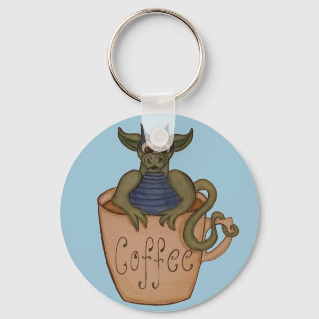 Coffee dragon keychain (Front)